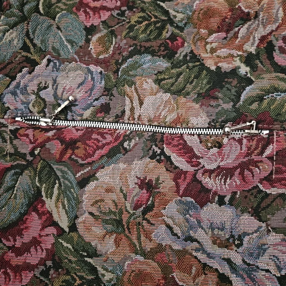 Vintage Maureen Kealy Custom Made In Canada Floral Tapastry Flap Shoulder Bag - Picture 11 of 13